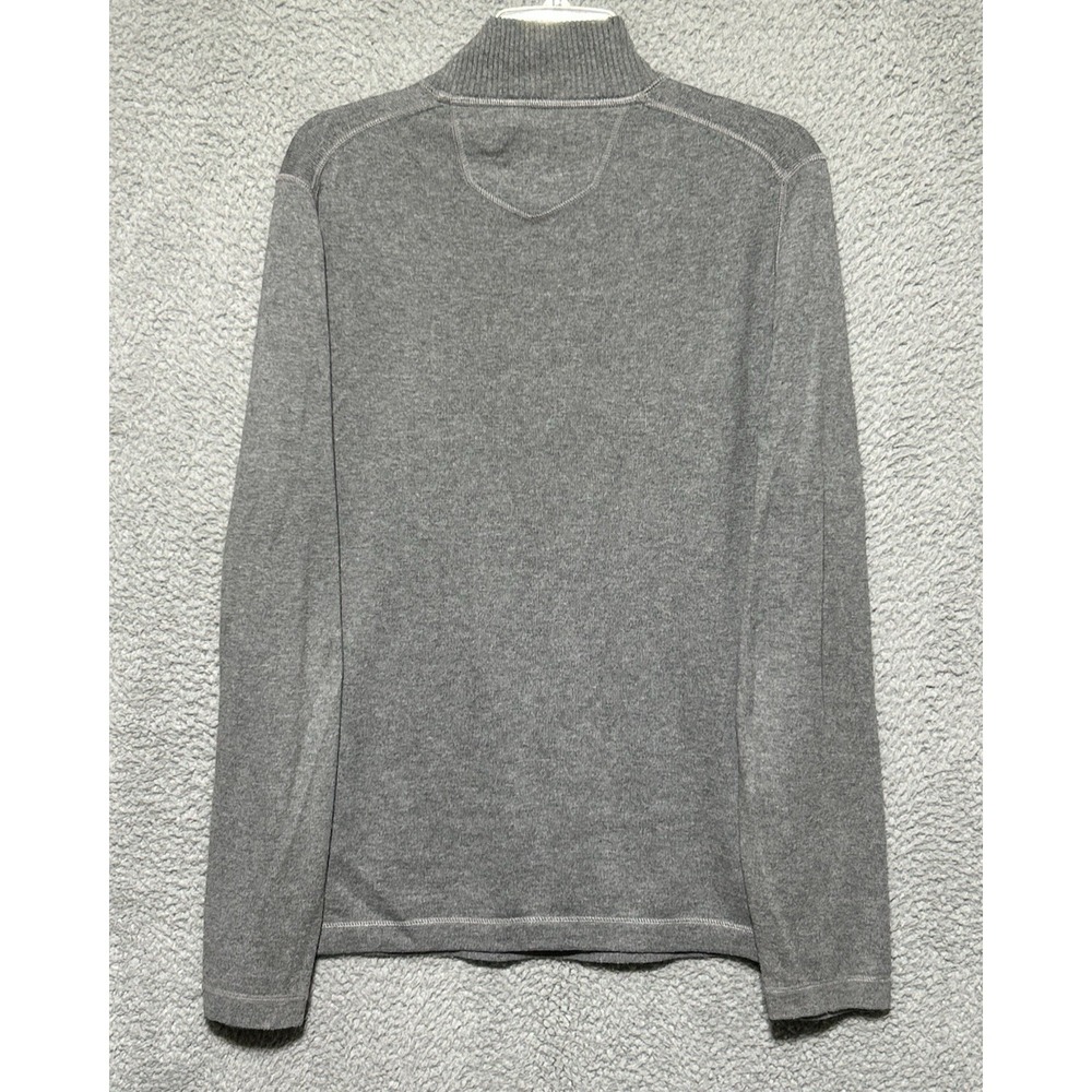 Gray Cotton Wool Blend 1/4 Zip Eddie Bauer Pullover Sweater Mens Medium - Picture 11 of 11